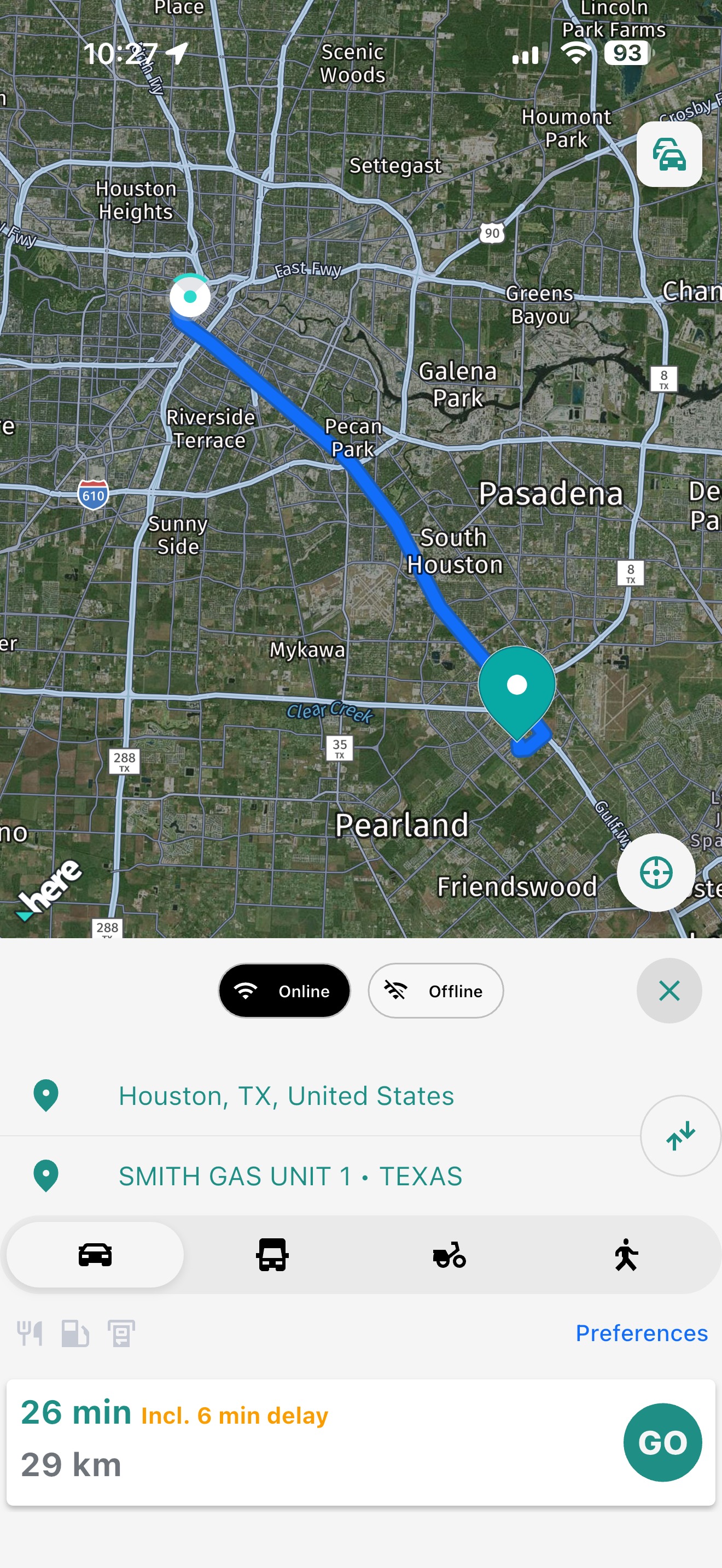 OilField Route — Newest app screen shown in a phone mockup